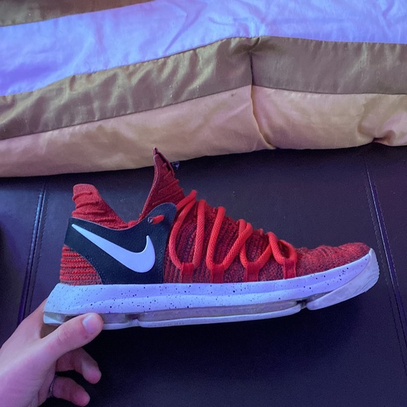 NIKE KD 10 VARSITY RED SIZE 9.5 - Picture 6 of 7